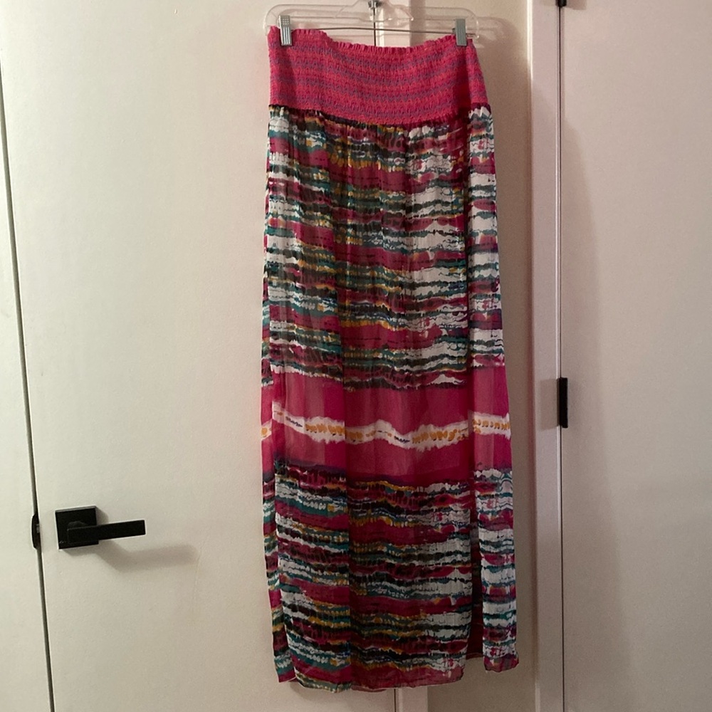 Sheer tube top dress